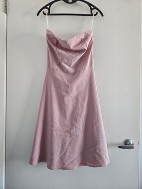 Charlotte Russe Dusty Pink Strapless A-Line Dress